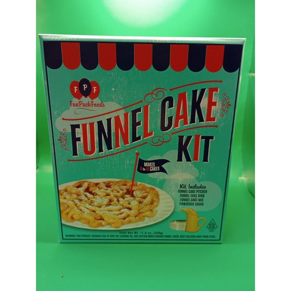 Funnel Cake Kit Makes Up To 8-10 Cakes Includes Funnel Cake Picher And Cake Ring